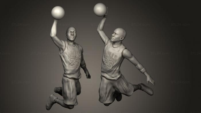 Statues of famous people (Michael Jordan, STKC_0082) 3D models for cnc